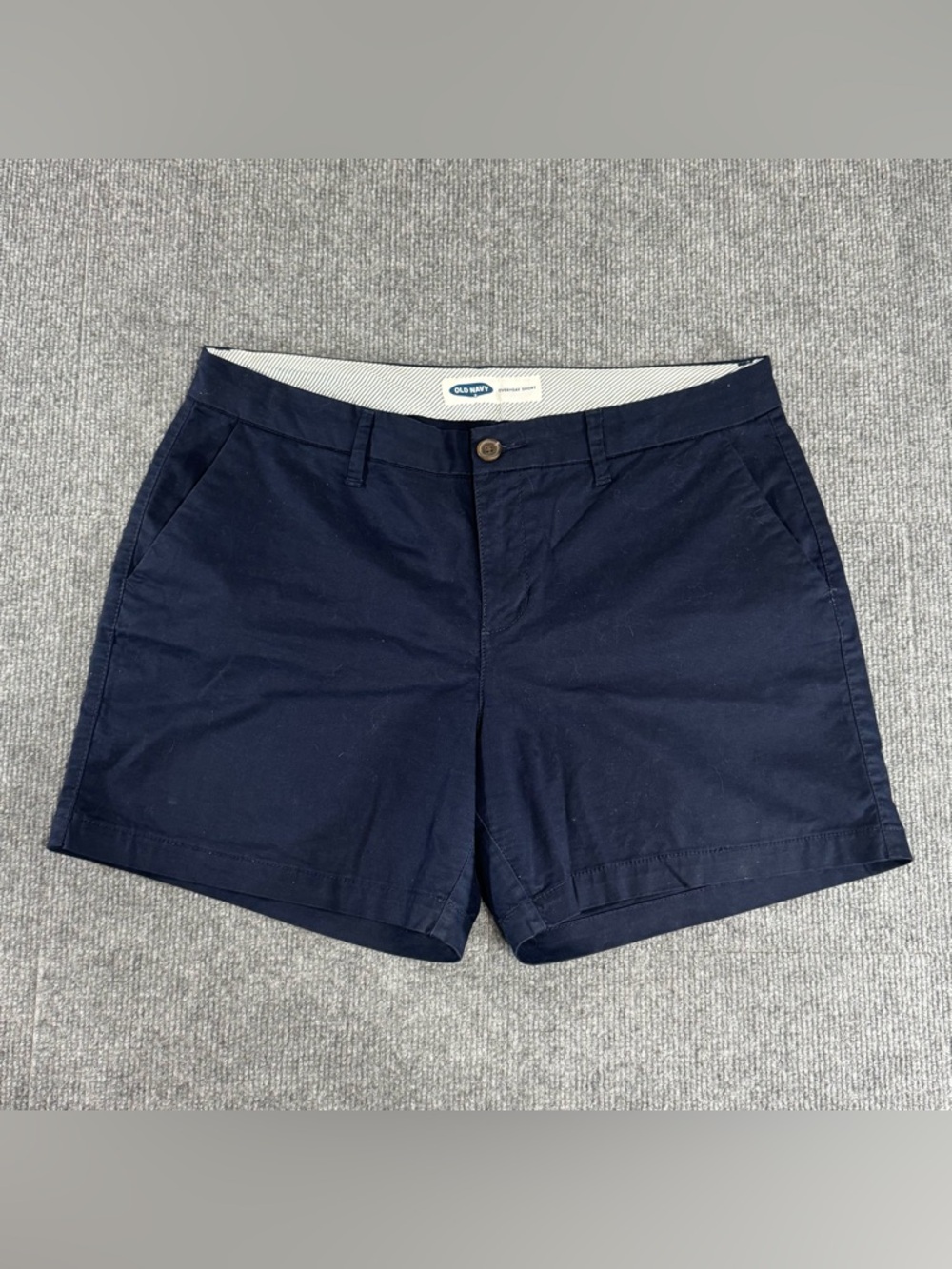 Old Navy Everyday Shorts 8 Navy Blue Stretch Cotton Twill Coastal Preppy Summer